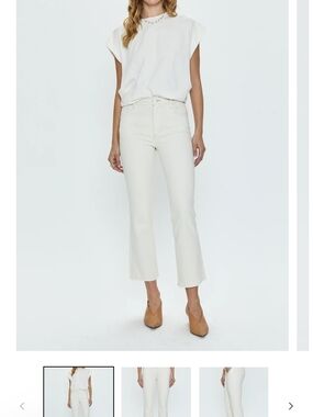 Pistola Penny High-Rise Crop Flare Jeans--Sand Stone